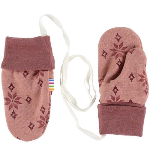 Joha Luffer m. Tommel - Uld/Bomuld - Rose m. Snefnug