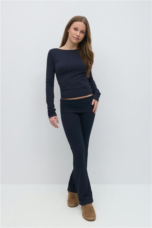 Gina Tricot - Y low waist yoga leggings - Yoga pants til piger 9–14 år - Blå - 158/164 - Pige