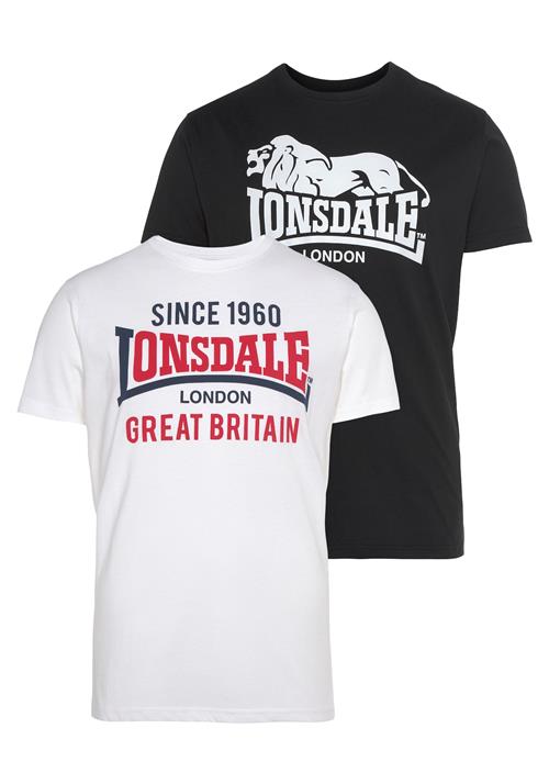 LONSDALE Bluser & t-shirts 'Collessie'  rød / sort / hvid