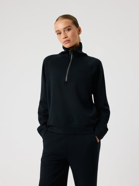 Björn Borg Studio Soft Halfzip Sweatshirt Sort, XXL