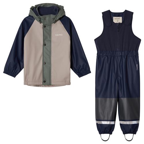 Kuling Ottawa Foret Regnsæt Taupe/navy/light Green Blocking Taupe/Navy/Light Green Blocking 86/92 cm Rain Marineblå  86/92 cm  unisex