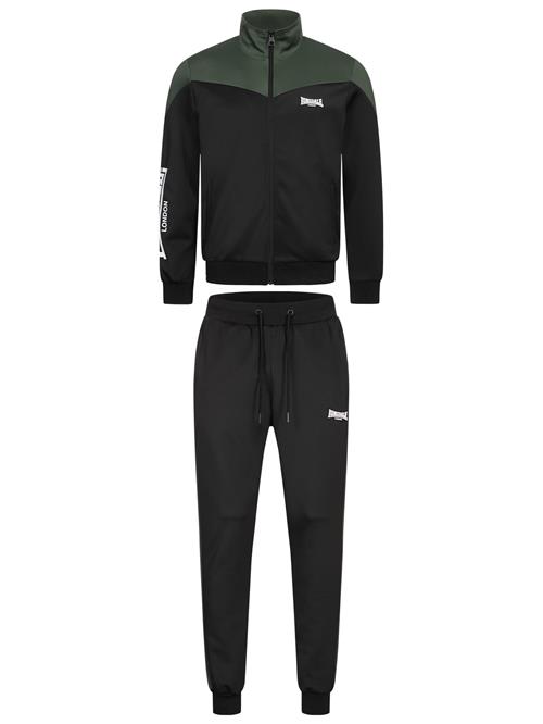 LONSDALE Træningsdragt 'Caution'  grøn / sort / hvid