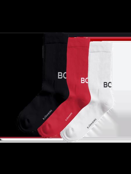 Björn Borg Classic Polyamide Crew Socks 3-pack Sort, 41-45