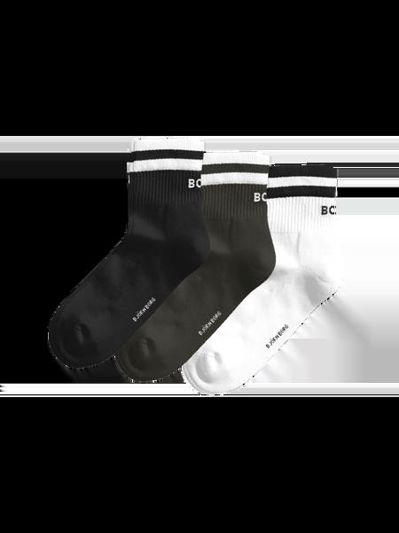 Björn Borg Classic Mid Ankle Socks 3-pack Hvid, 41-45