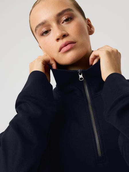 Björn Borg Studio Soft Halfzip Sweatshirt Marineblå, XL