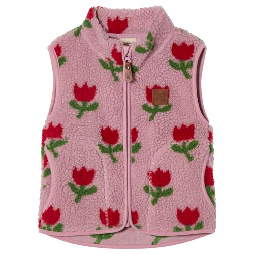 Kuling Austin Pile Fleece-vest Tulips  Tulips 134 cm  Lyserød  134 cm  unisex