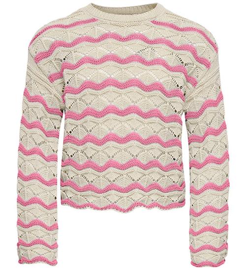 Kids Only Bluse - Strik - KogDonna - Birch/Cashmere Rose