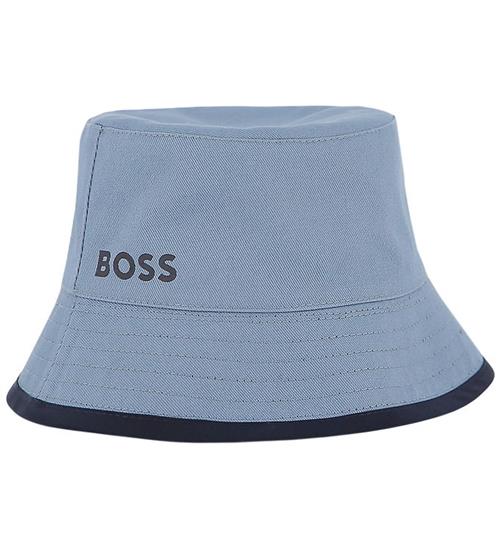 BOSS Bøllehat - Vendbar - Navy/Lyseblå