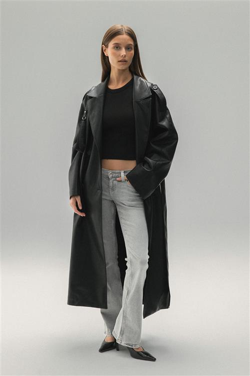 Gina Tricot - Ultra low bootcut jeans - ultra low waist - Grå - 36 - Dame