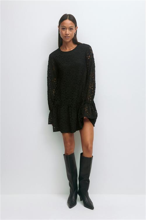 Gina Tricot - Mini lace dress - blondekjoler - Sort - XS - Dame