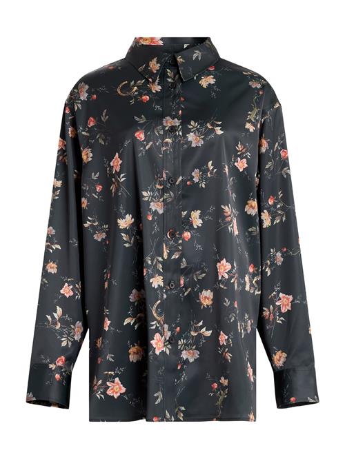 AllSaints Bluse 'LOUISA TANANA'  lysegrå / koral / sort / hvid