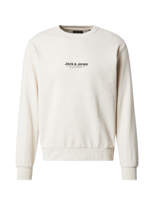 JACK & JONES Sweatshirt 'JWHVESTERBRO'  creme / sort