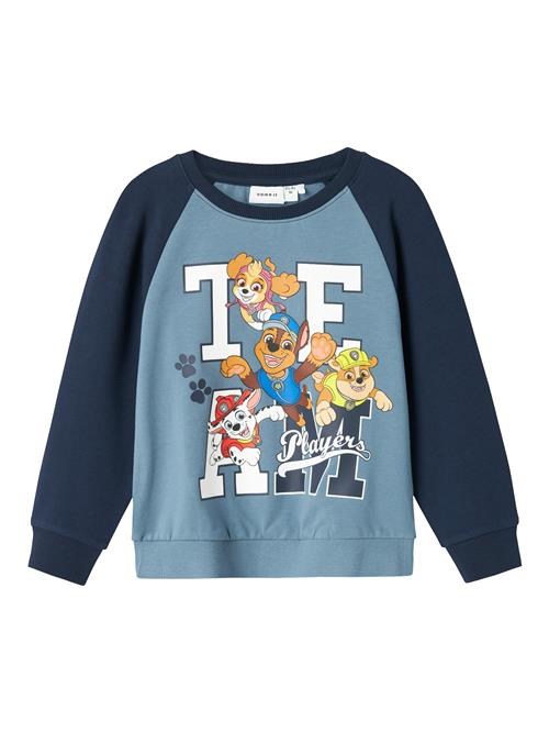 NAME IT Sweatshirt 'NMMFrank'  navy / lyseblå / brun / hvid