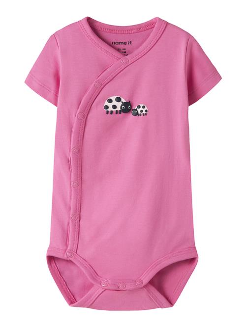 NAME IT Kortærmet Wrap BodyVubie Strawberry Moon Ladybug