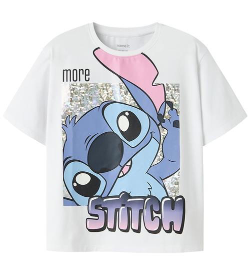 Name It T-shirt - Noos - NkfFora - Stitch - Bright White