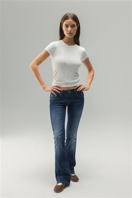 Gina Tricot - Ultra low bootcut jeans - ultra low waist - Blå - 34 - Dame