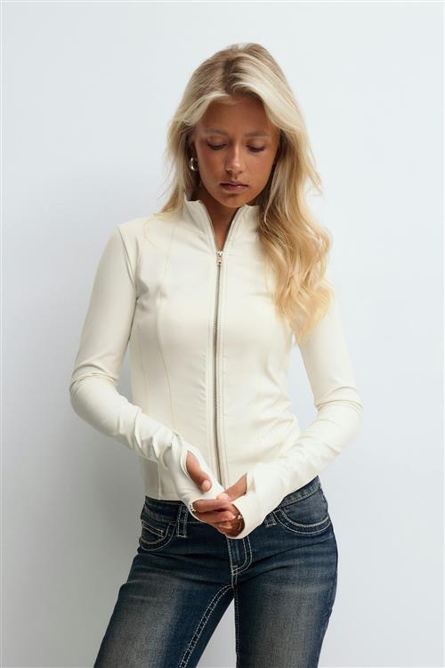 Gina Tricot - 14+ sporty jacket - jakke - Hvid - XS - Dame