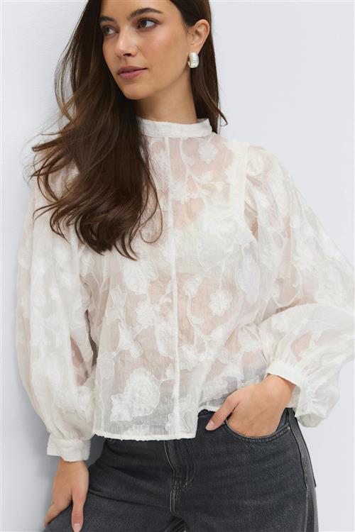 Gina Tricot - Structured blouse - Bluser - Hvid - XS - Dame