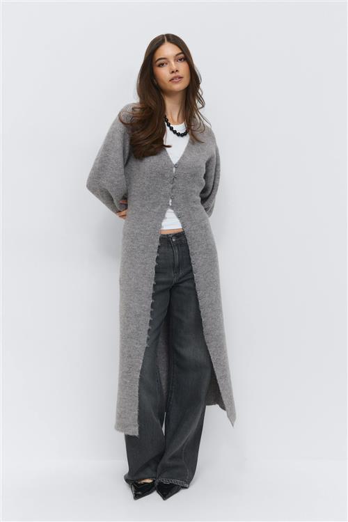 Gina Tricot - Shaped knitted dress - Strikkjoler - Grå - XS - Dame