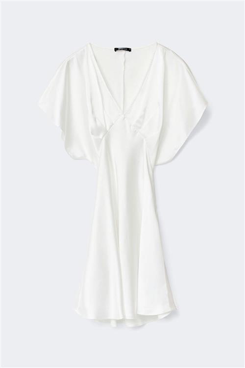 Gina Tricot - Satin mini dress - satinkjoler - Hvid - 42 - Dame