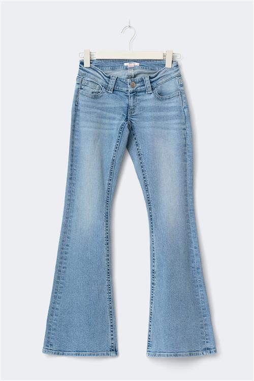 Gina Tricot - 14+ for real low jeans curve - flare jeans - Blå - M - Dame