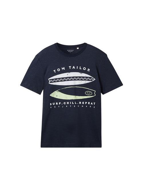 TOM TAILOR Bluser & t-shirts  marin / hvid