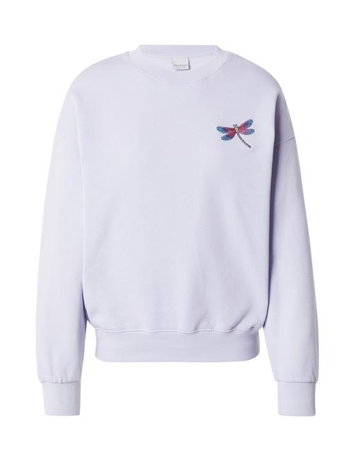 Iriedaily Sweatshirt 'Libelle'  azur / lilla / pastellilla / orange