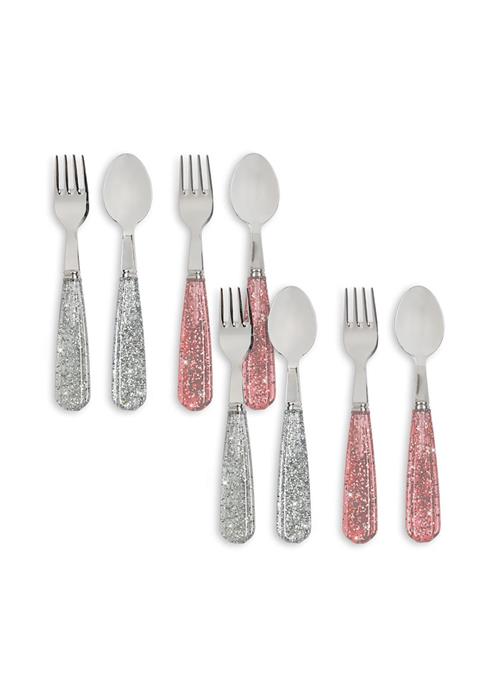 Konges Sløjd 8-pak Glitrende Bestik Sparkling Blush Sparkling Blue  Sparkling Blush Sparkling Blue One Size  Blå  One Size 6 months +