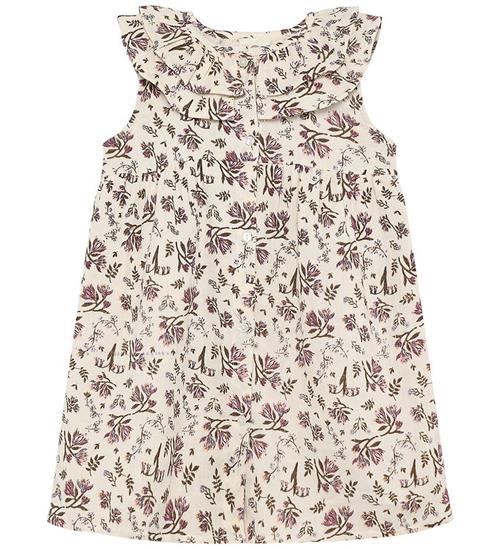 En Fant Kjole - Floral Woven - Eggnog