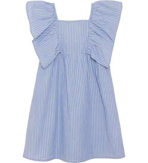 Creamie Kjole - Woven Stripe - Blue Lustre