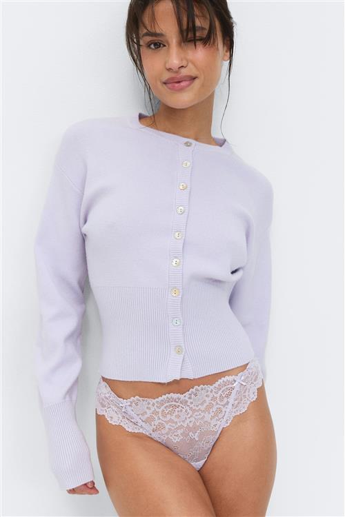 Gina Tricot - 3-pack scallop lace thong - trusser-3-pak - Lyserød - XS - Dame