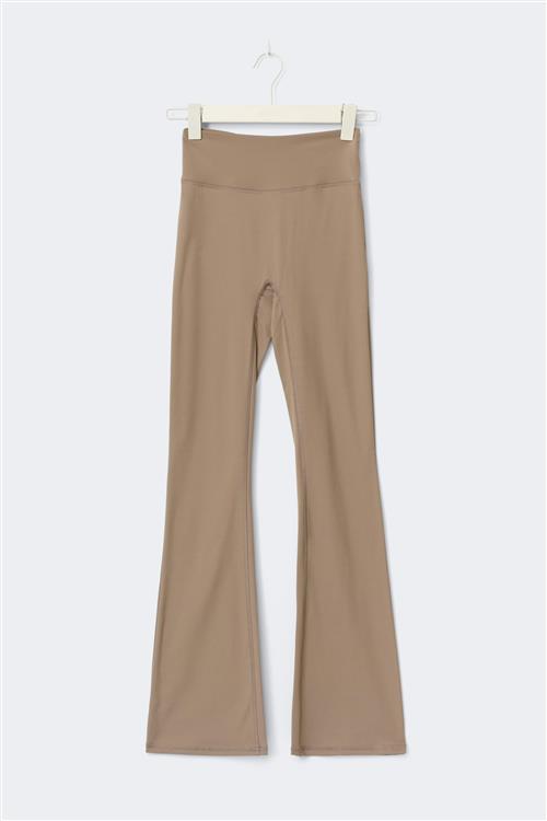 Gina Tricot - Tall ruched flare yoga tights - yoga pants - Beige - M - Dame