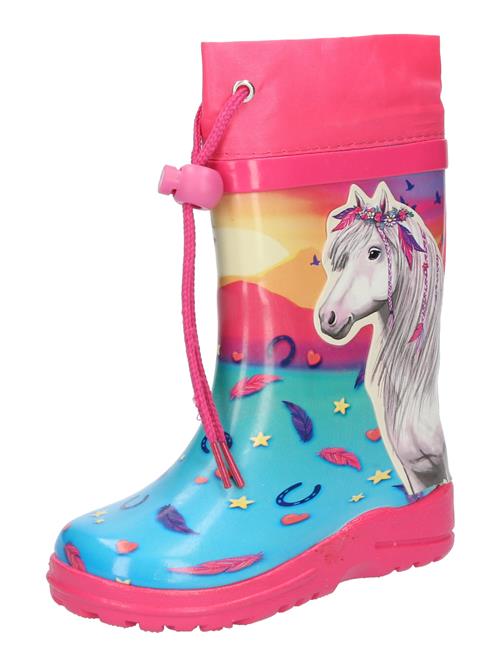 BECK Gummistøvler 'Sunrise'  blå / gul / pink / hvid