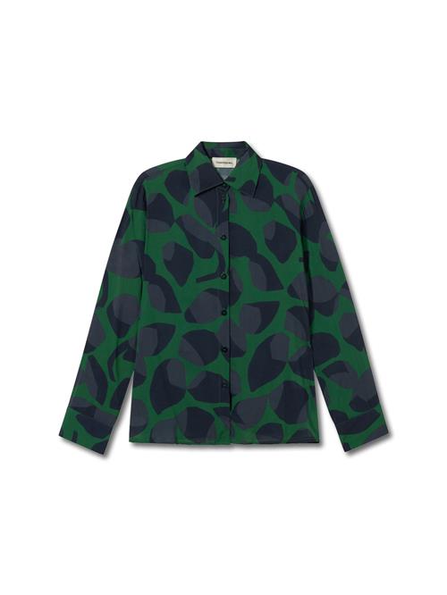 Thinking MU Bluse 'Katha'  mørkeblå / mørkegrøn