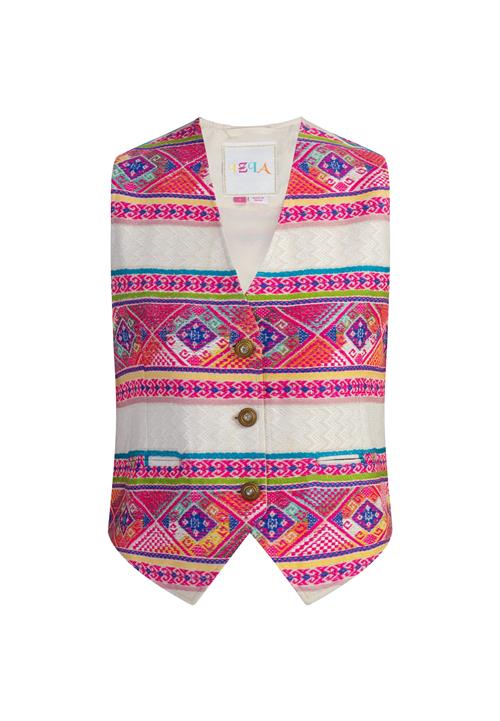IZIA Vest  elfenben / gul / petroleum / pink