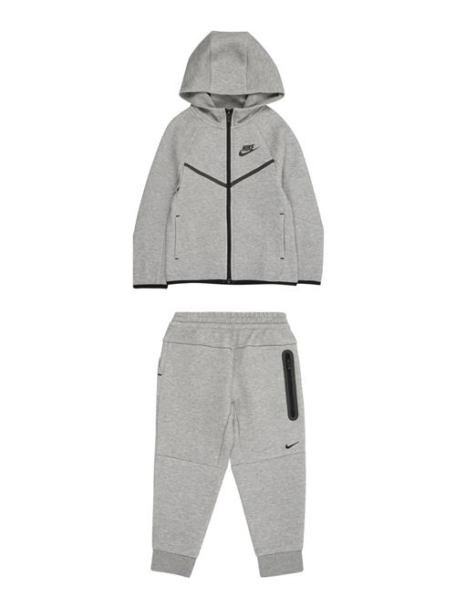 Nike Sportswear Joggingdragt 'TECH FLEECE'  grå-meleret / sort