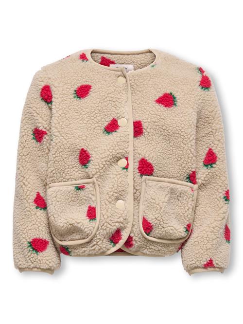 ONLY KIDS Teddy Jakke Hoky Silver Mink Strawberry