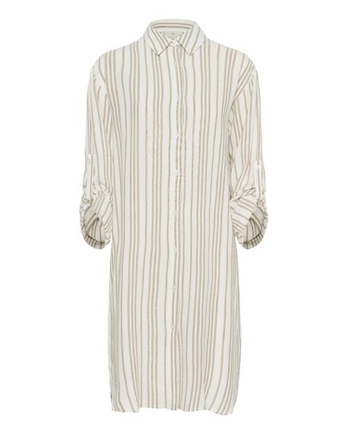 Kaffe Blusekjole 'Milia'  beige-meleret / hvid