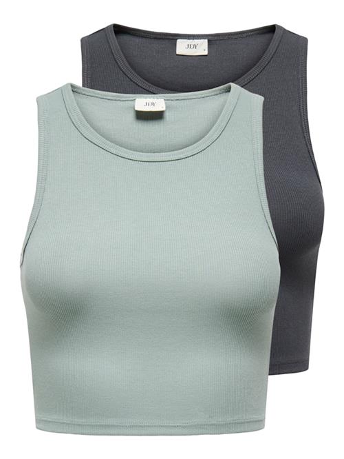 JDY Sticktop 'JDYSofia'  mørkegrå / lysegrøn