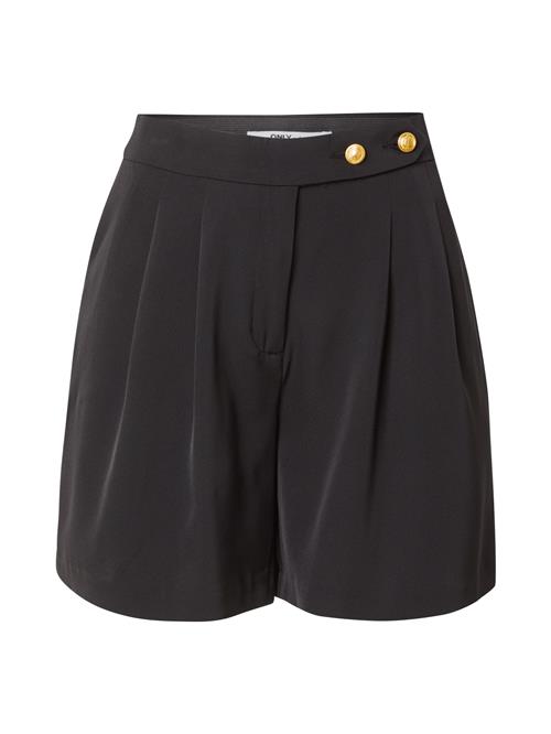 ONLY Bukser med lægfolder  sort