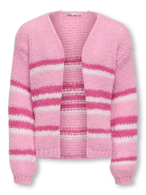 ONLY GIRLS Cardigan 'KOGNordic'  pink / lys pink / hvid