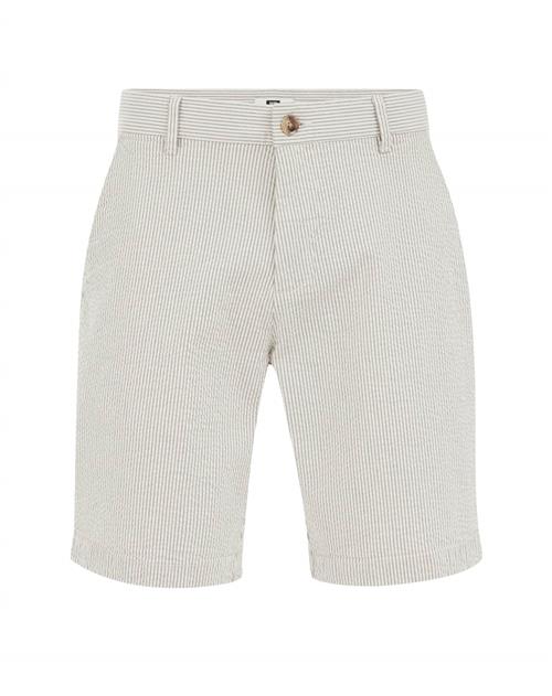 WE Fashion Lærredsbukser  grå / hvid