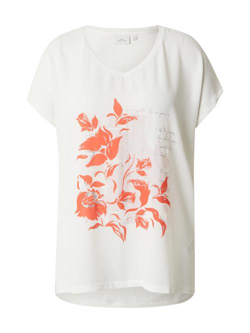 ONLY Carmakoma Shirts 'CARVIGGA'  orangerød / sølv / hvid