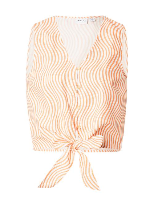VILA Bluse 'VIDanelli'  mandarin / hvid