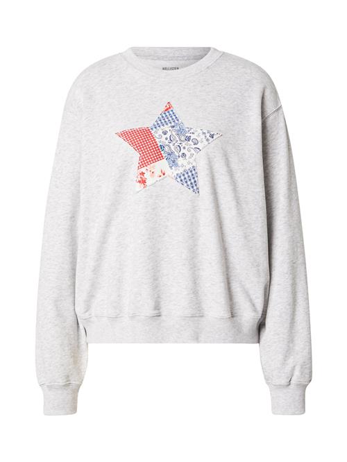 HOLLISTER Sweatshirt  ensian / lysegrå / rød / hvid