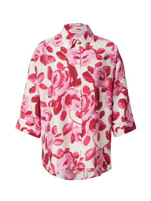 MSCH COPENHAGEN Bluse 'Edrina'  lys pink / rød / hvid