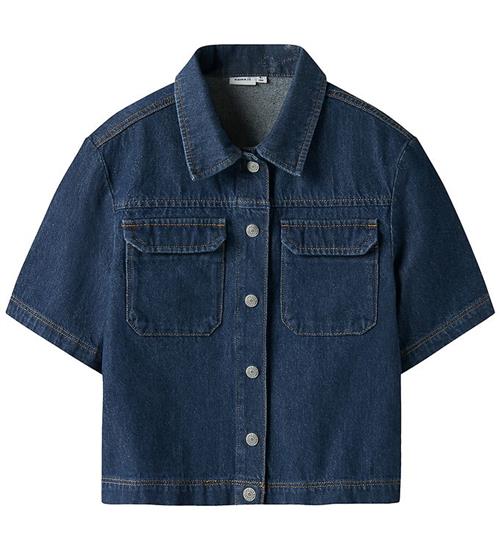 Name It Skjorte K/Æ - NkfLea - Dark Blue Denim