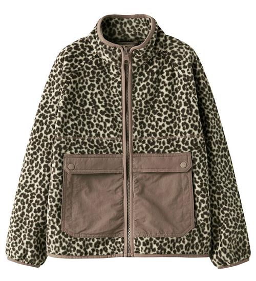 Name It Fleecejakke - NkfMeeko - Peyote m. Leopard