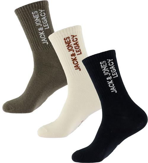 Jack & Jones Strømper - JacRoar - 3-pak - Falcon/Buttercream/Bla