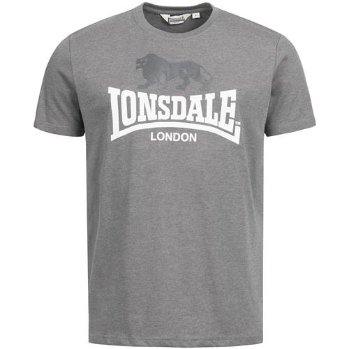 LONSDALE Bluser & t-shirts 'Gargrave'  mørkegrå / hvid